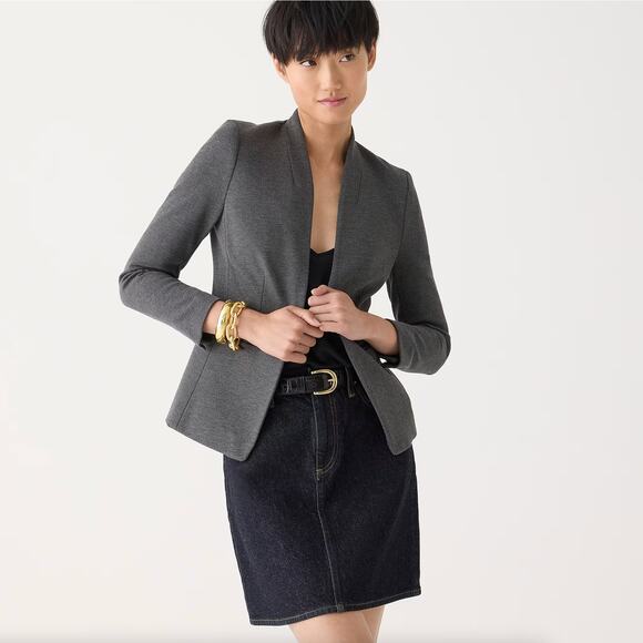 J. CREW Going Out Blazer in Stretch Twill Heather Dove {U3}
